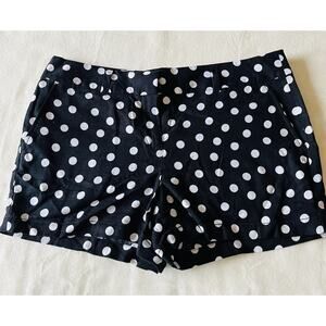 Loft black and white polka dot 4” short casual-8
